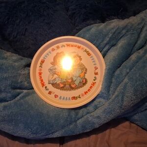 Blue Decorative Bath Tin with Illustration